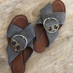 Tory Burch suede wrap sandals